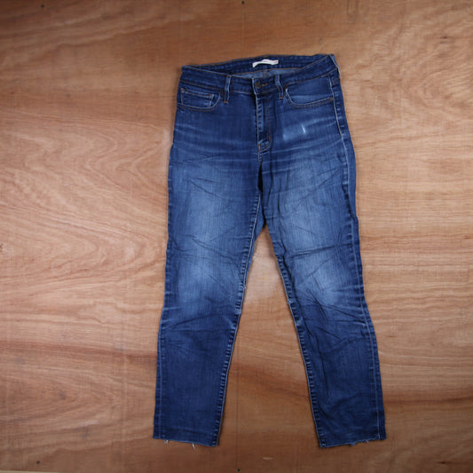 Levi's 712 Red Tab W28 L27 Slim Blue Denim Jeans