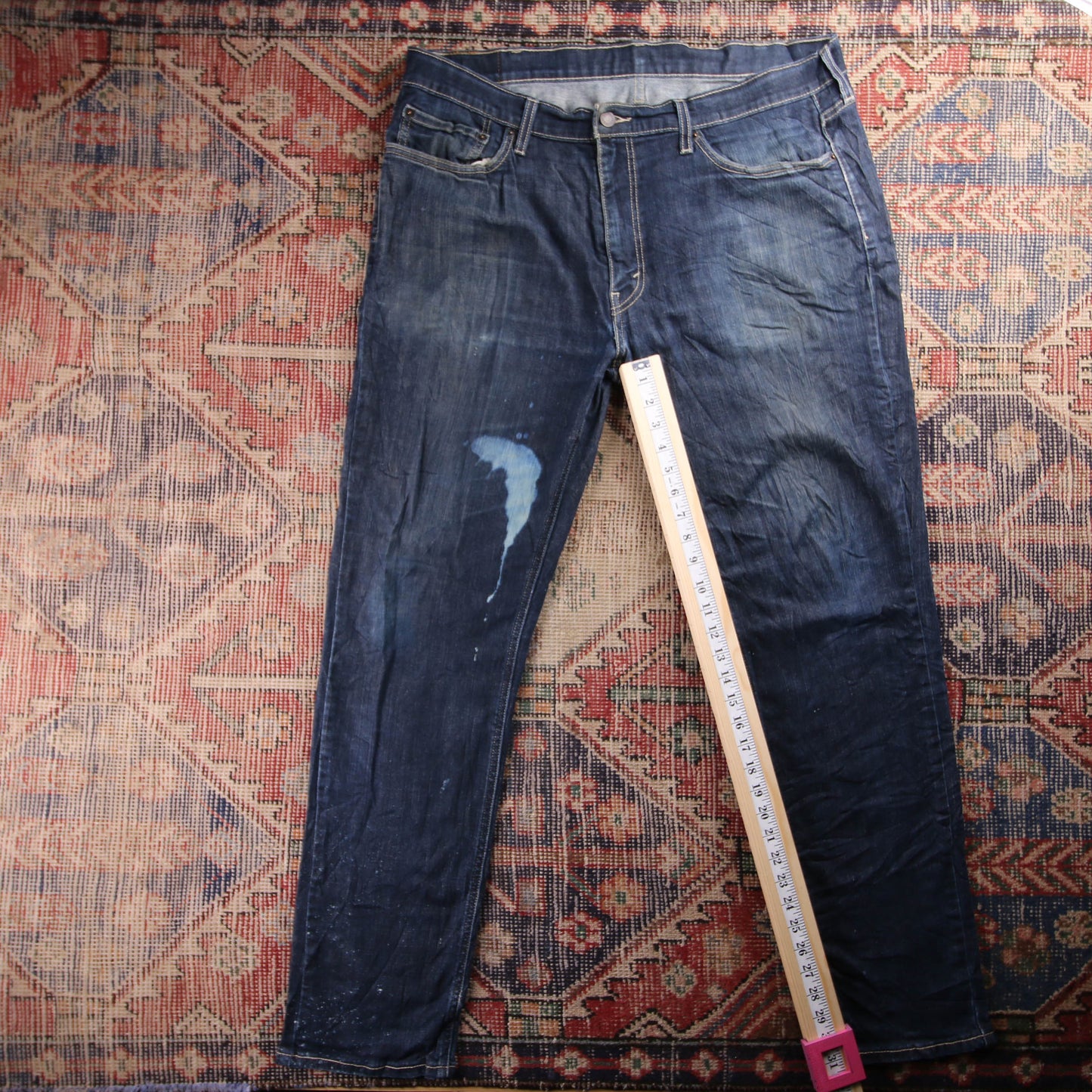 Levi's 301 Red Tab W34 L31 Slim Blue Denim Jeans