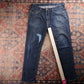 Levi's 301 Red Tab W34 L31 Slim Blue Denim Jeans