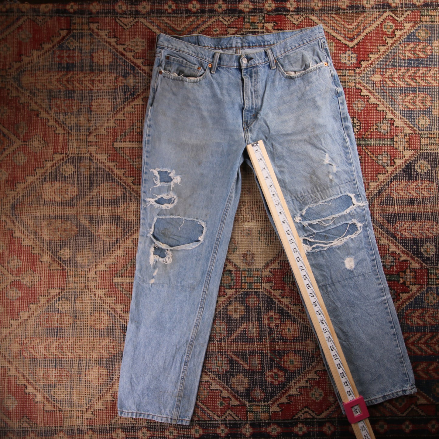 Levi's 541 Red Tab W24 L30 Tapered Leg Blue Denim Jeans