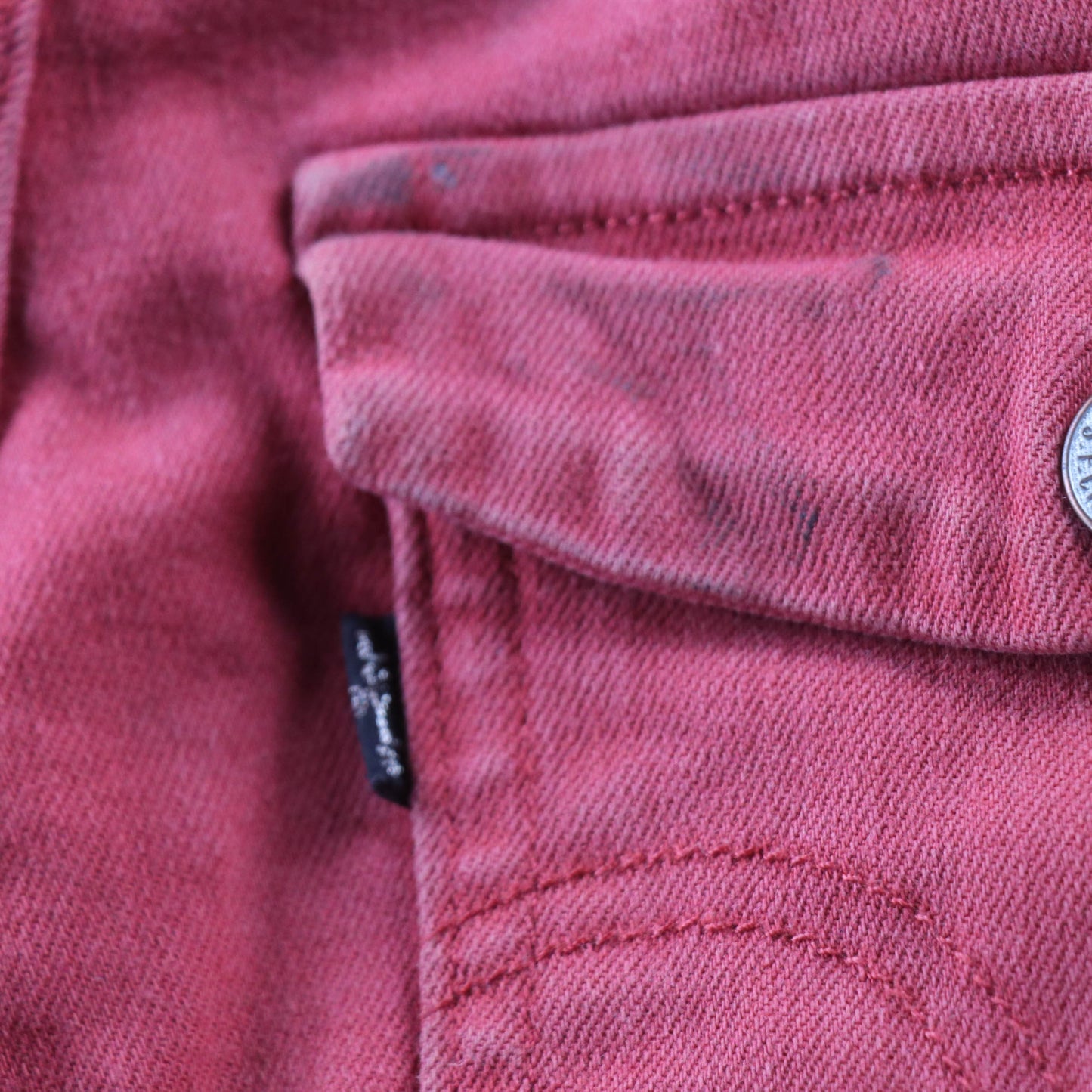 Levi's 45 Red Tab W28 L30 Skinny Red Denim Jeans