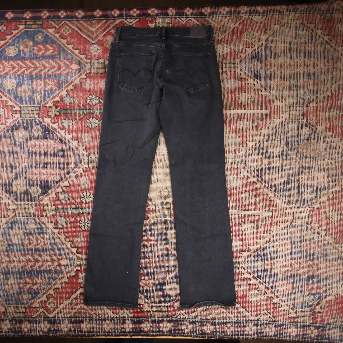 Levi's 314 W30 L29 Straight Leg Black Denim Jeans