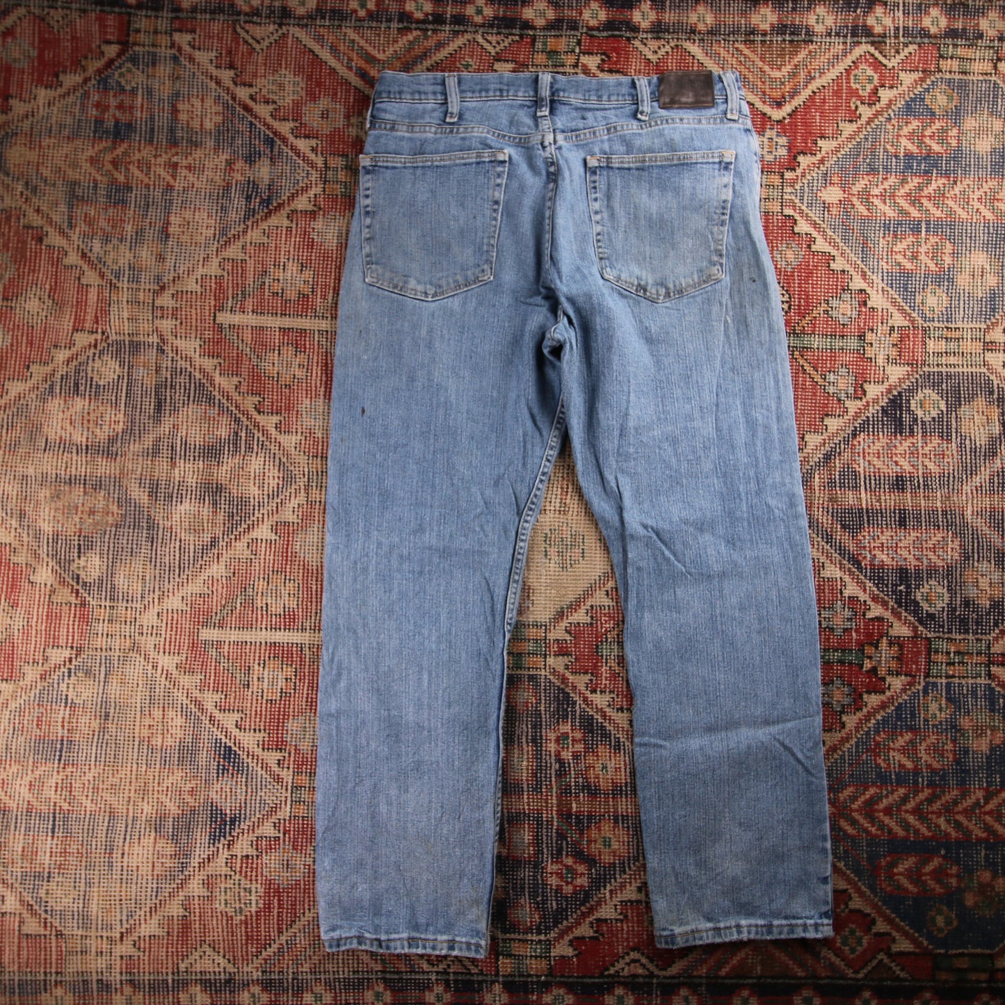 Wrangler W34 L29 Straight Classic Ripped Style Blue Denim Jeans