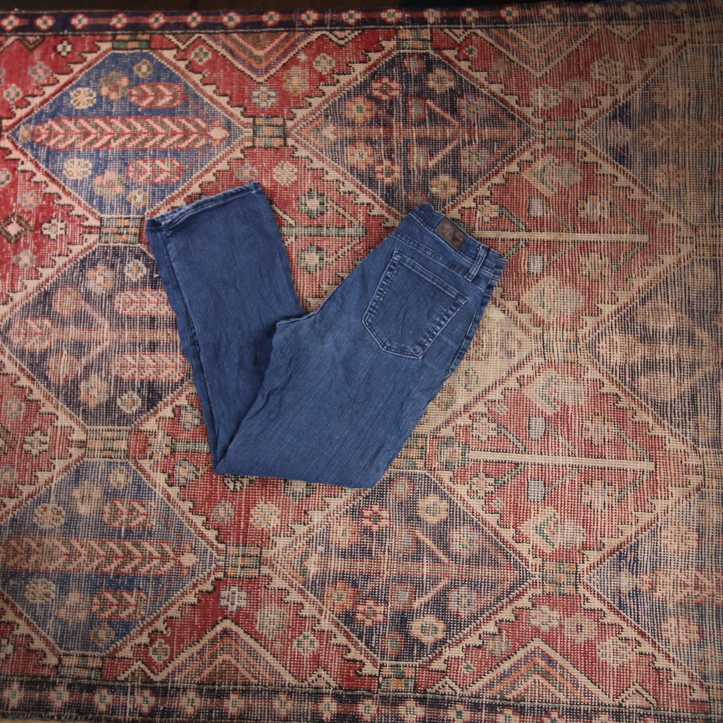 Lee W28 L27 Straight Leg Regular Fit Blue Denim Jeans