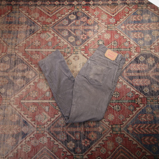 Levi's 511 W32 L30 Slim Fit Grey Corduroy Trousers