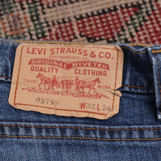 Levi's W30 L32 Straight Leg Blue Denim Jeans