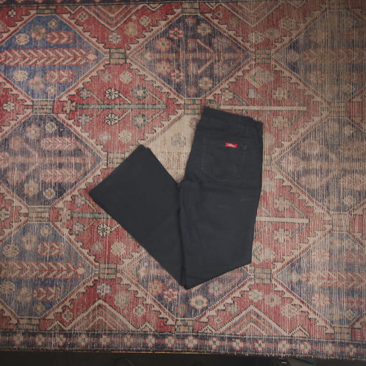 Dickies W30 L30 Flared Blue Cotton Blend Trousers