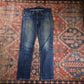 Levi's W32 L30 Straight Leg Classic Ripped Style Blue Denim Jeans
