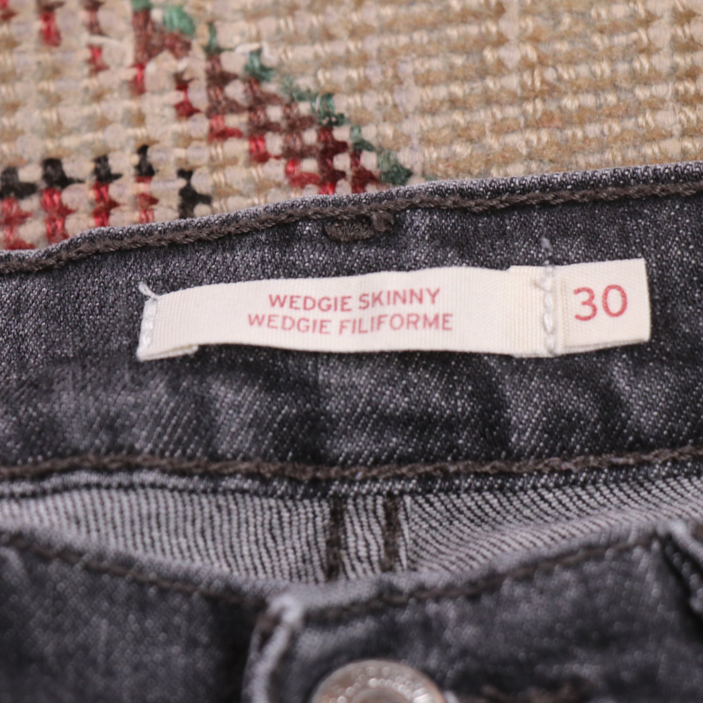 Levi's W30 L25 Skinny Black Denim Jeans
