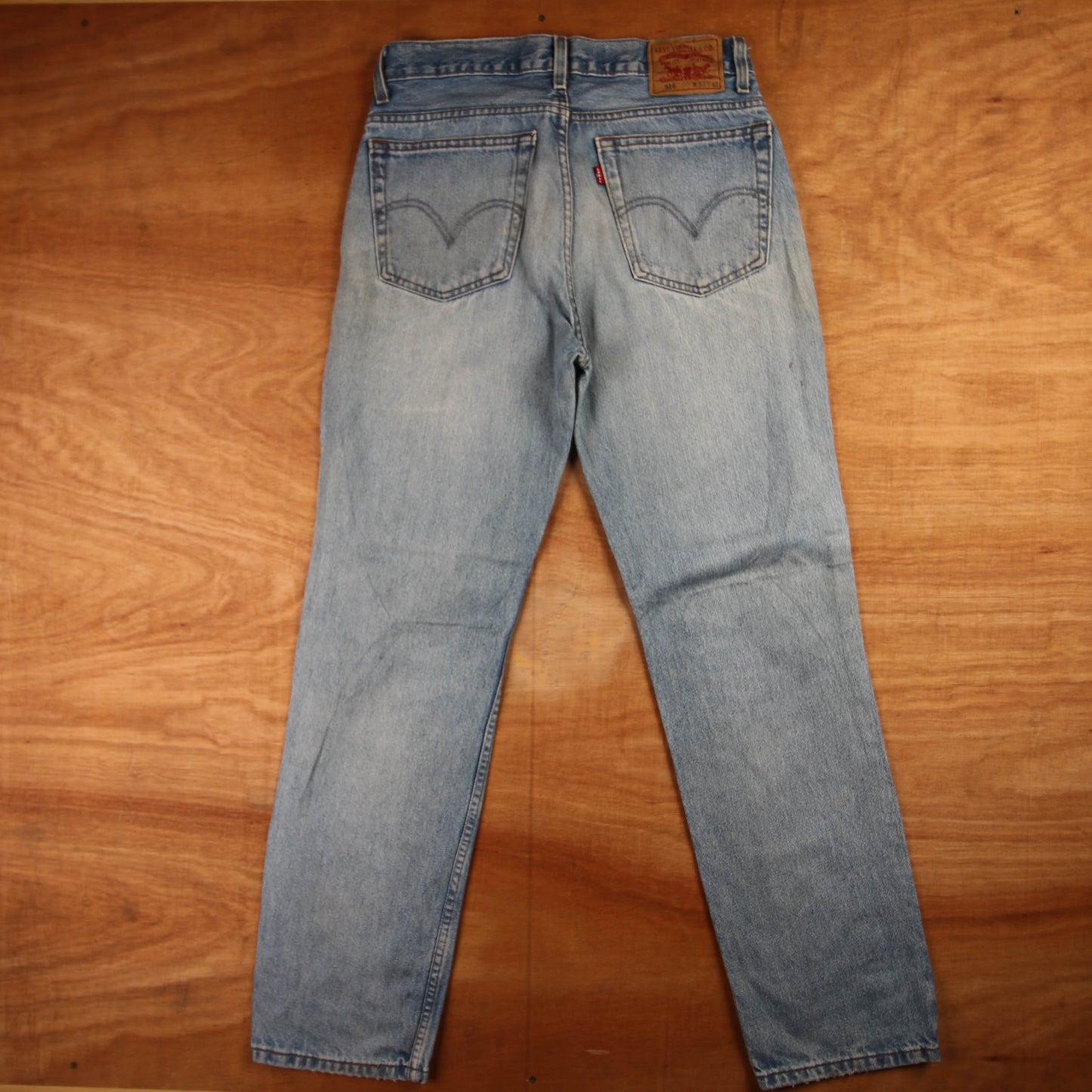 Levi's 516 Red Tab W32 L31 Slim Fit Blue Denim Jeans