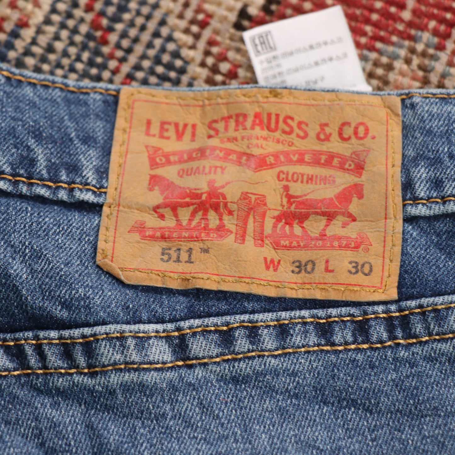 Levi's 511 W30 L30 Slim Fit Blue Denim Jeans