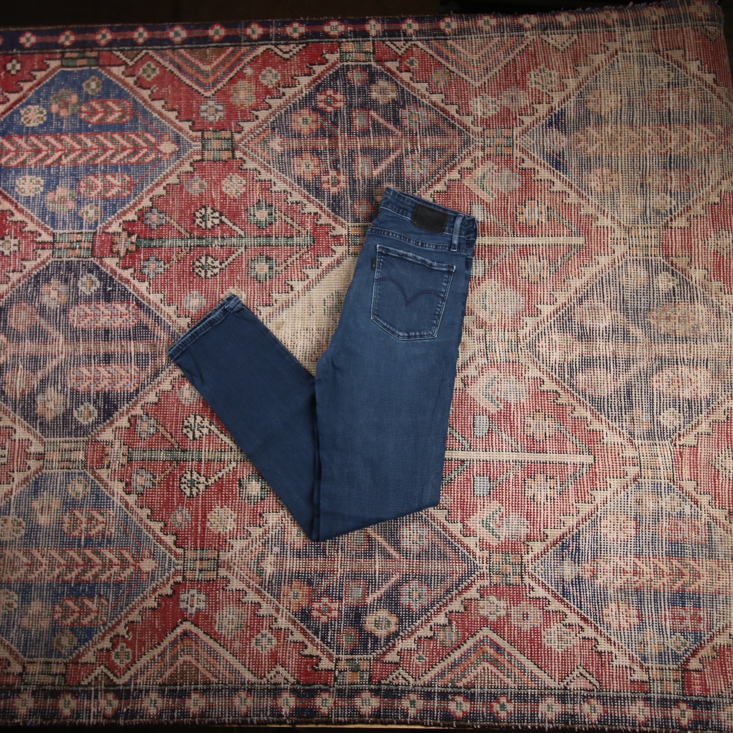 Levi's 712 Capital E W28 L29 Slim Fit Blue Denim Jeans