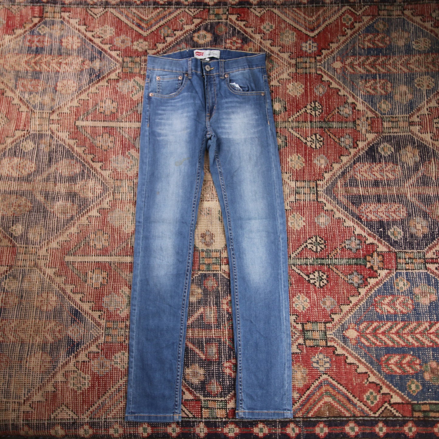 Levi's 519 W26 L28 Slim Fit Blue Denim Jeans