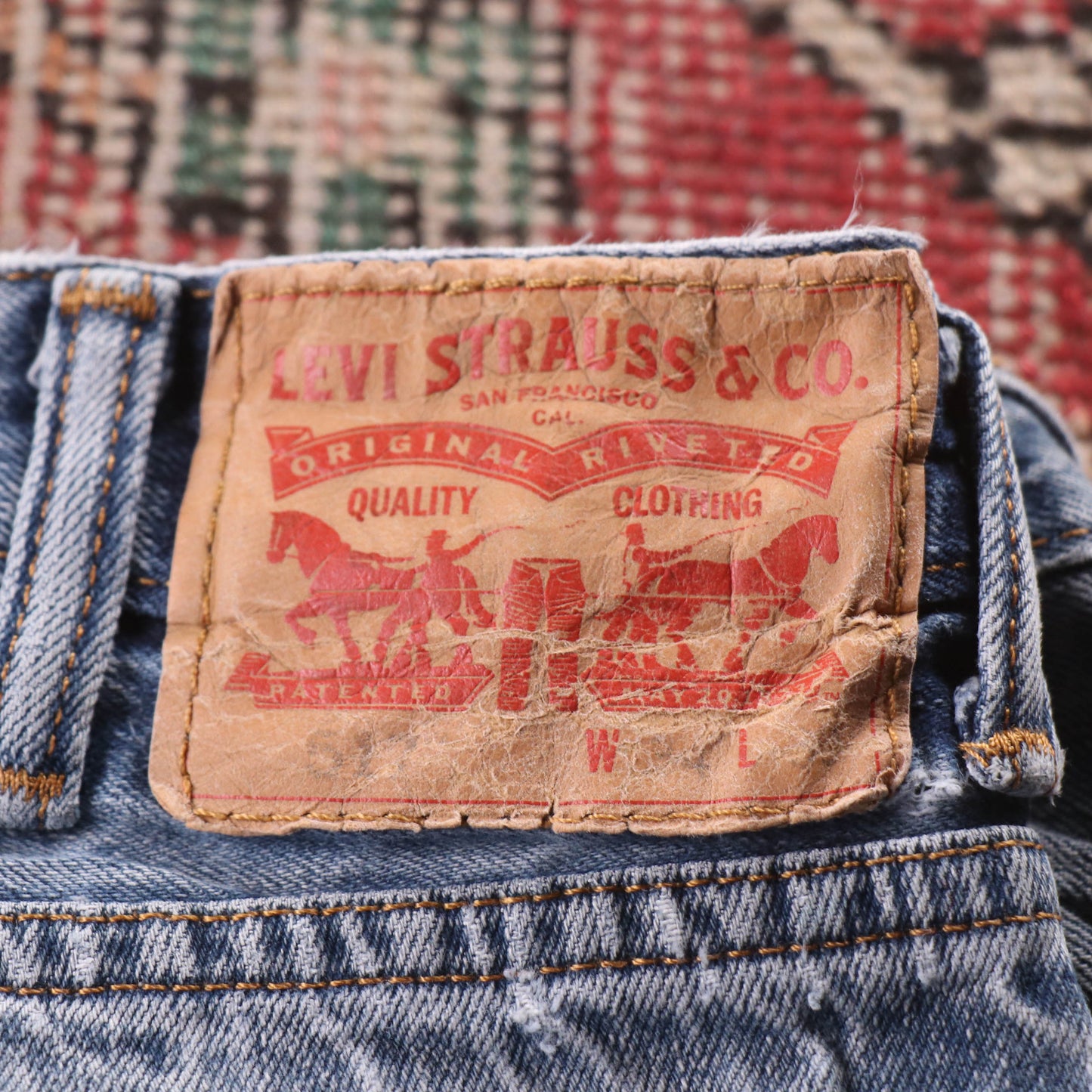 Levi's 505 Red Tab W32 L29 Straight Leg Regular Fit Blue Denim Jeans