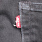 Levi's W36 L32 Straight Leg Relaxed Fit Black Denim Jeans