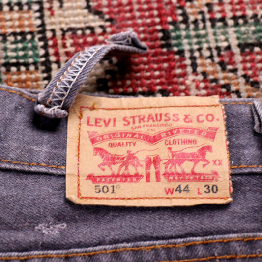 Levi's 501 W42 L29 Original Fit Grey Denim Jeans