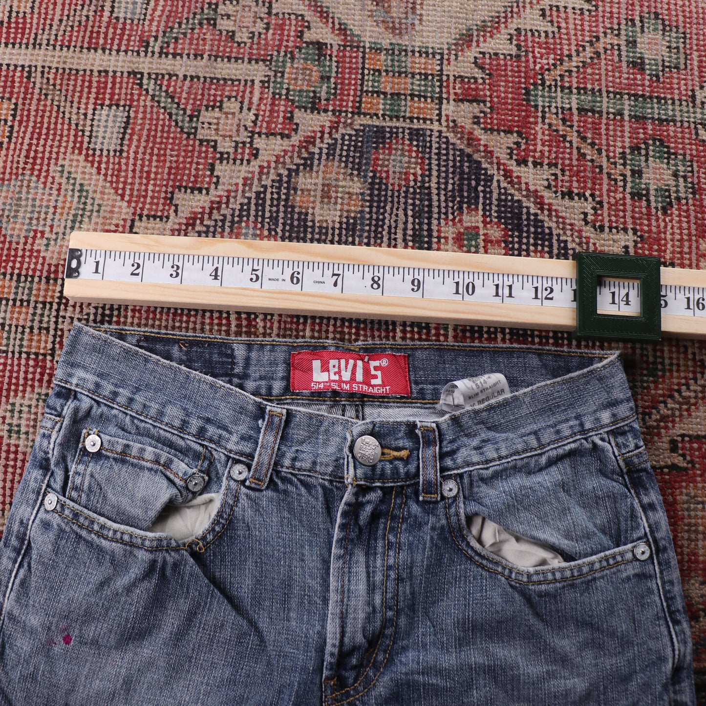 Levi's 514 Red Tab W28 L28 Straight Leg Blue Denim Jeans