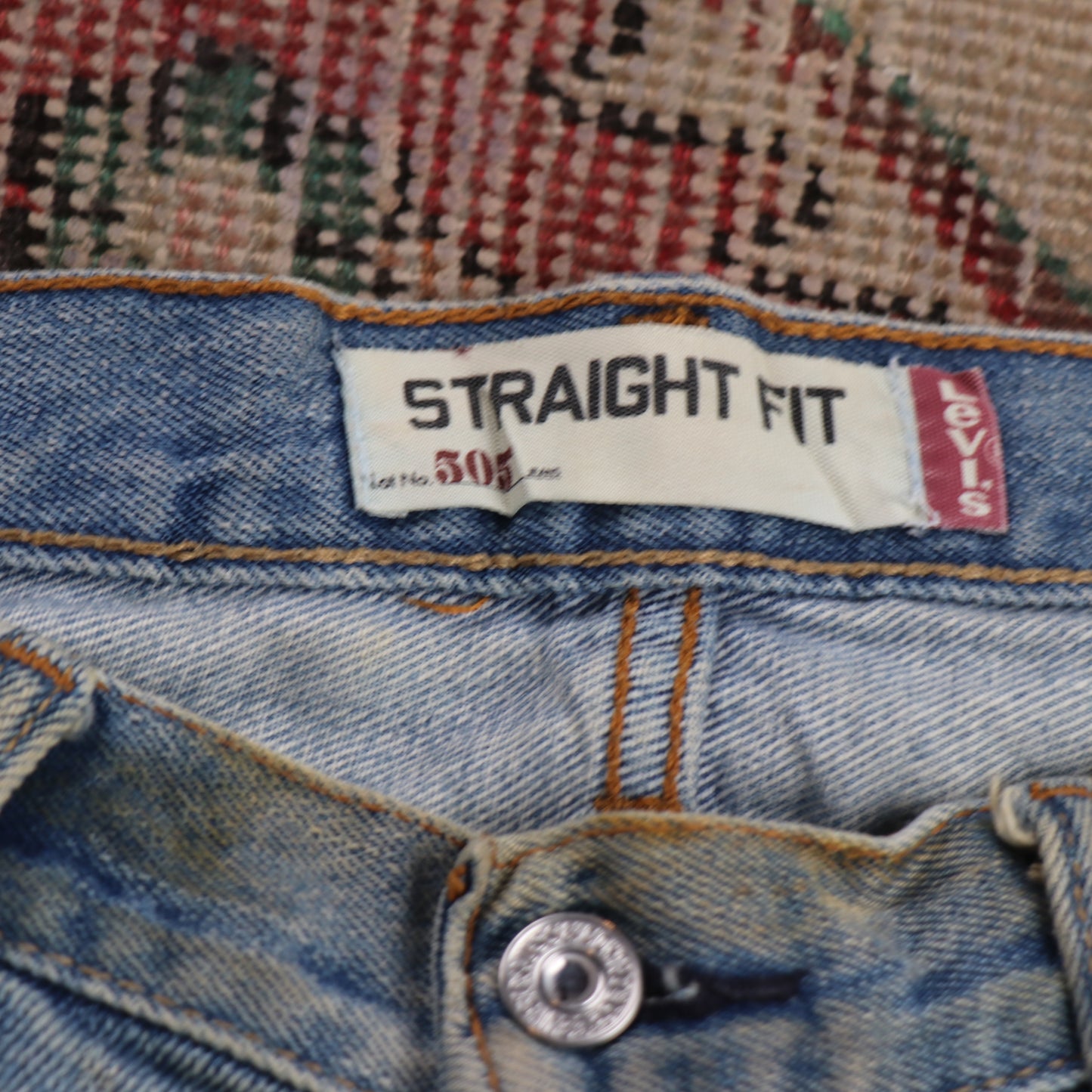 Levi's 505 W32 L32 Straight Leg Regular Fit Blue Denim Jeans