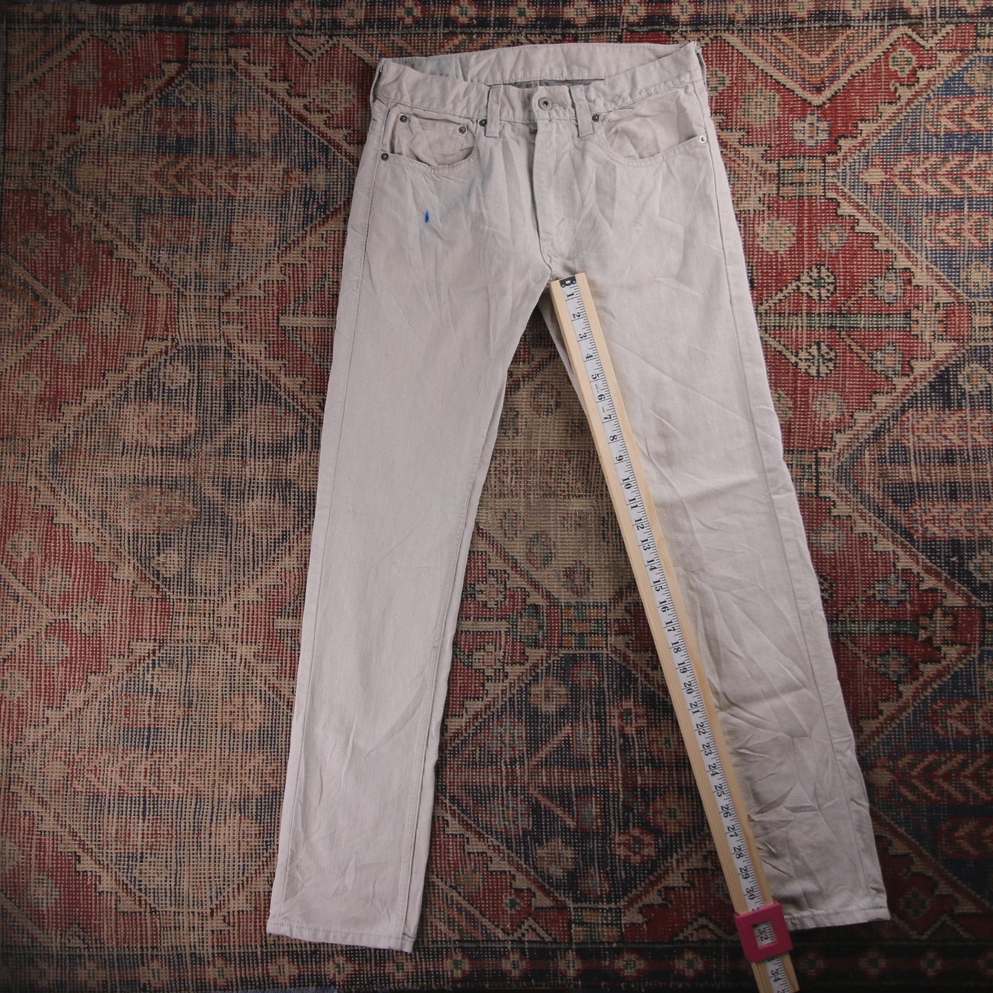 Levi's 501 Red Tab W32 L32 Original Fit Grey Denim Jeans