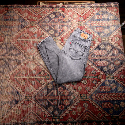 Levi's 502 W30 L28 Tapered Leg Regular Fit Grey Denim Jeans