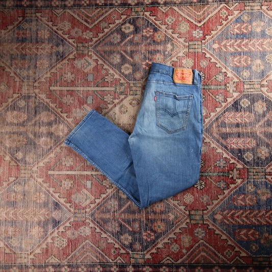 Levi's 514 Red Tab W28 L29 Straight Leg Blue Denim Jeans