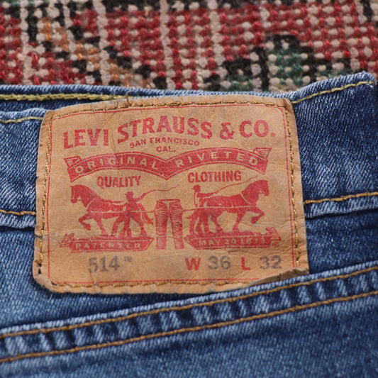 Levi's 514 W34 L31 Straight Leg Blue Denim Jeans