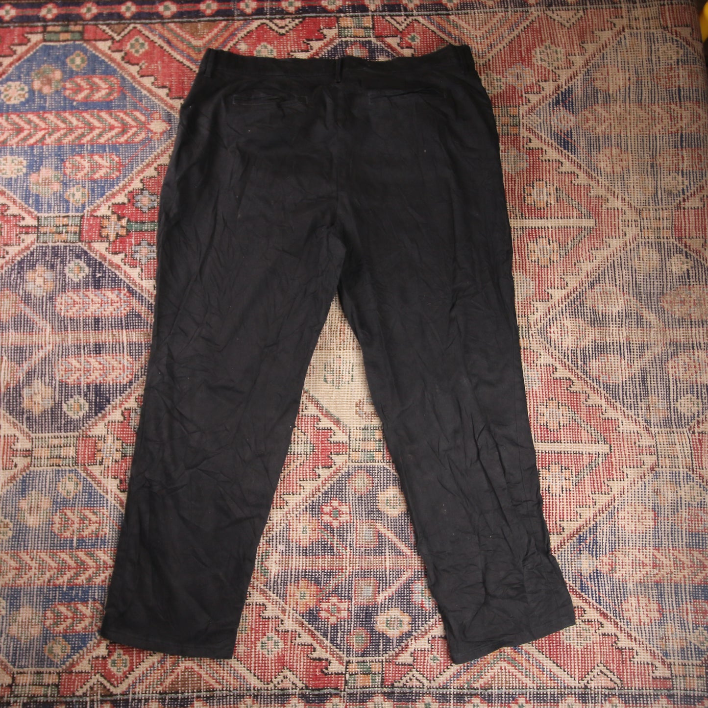 Lee W38 L26 Straight Leg Regular Fit Black Denim Trousers