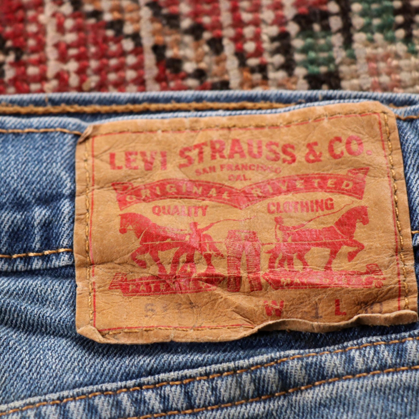 Levi's 532 Red Tab W30 L29 Straight Leg Blue Denim Jeans