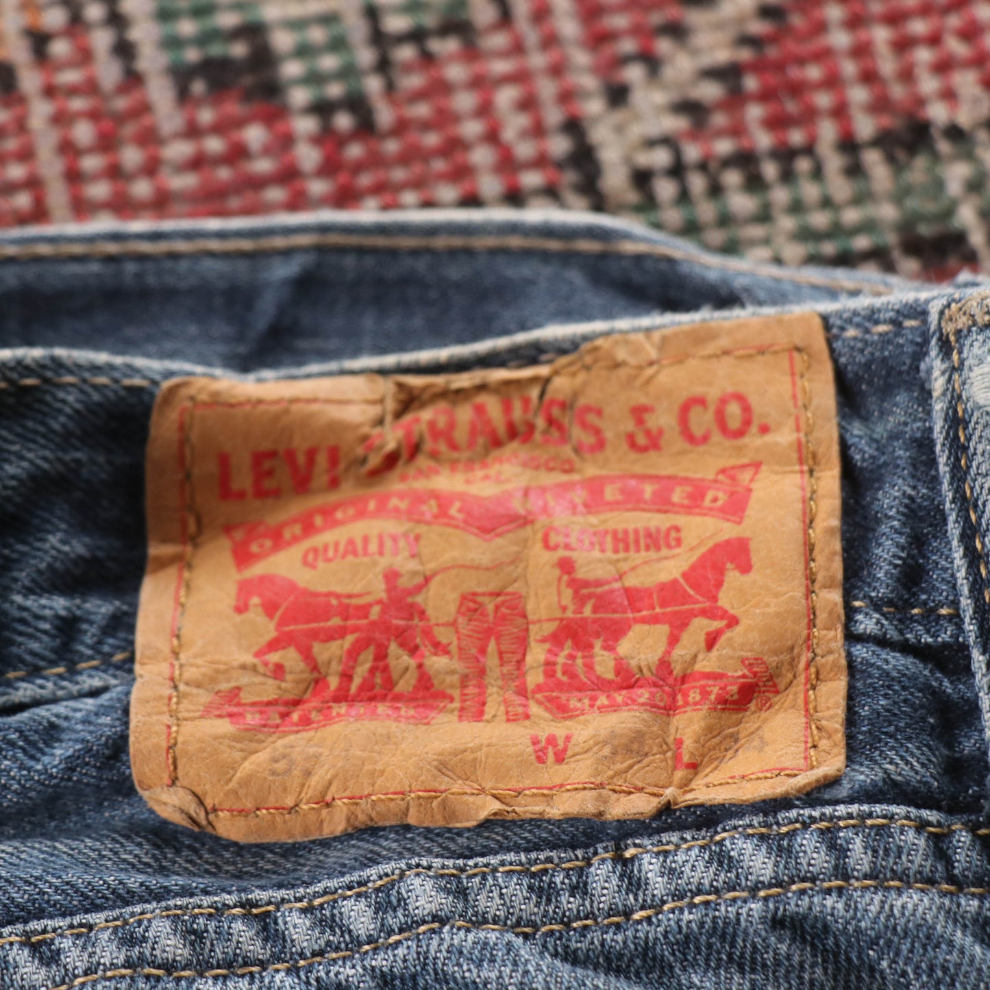 Levi's 501 Red Tab W36 L31 Original Fit Blue Denim Jeans