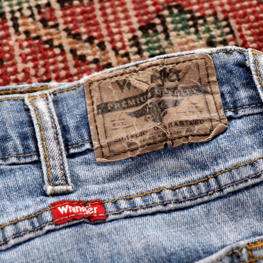 Wrangler W36 L30 Straight Blue Denim Jeans