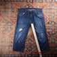 Levi's 569 Red Tab W38 L25 Straight Leg Loose Fit Blue Denim Jeans
