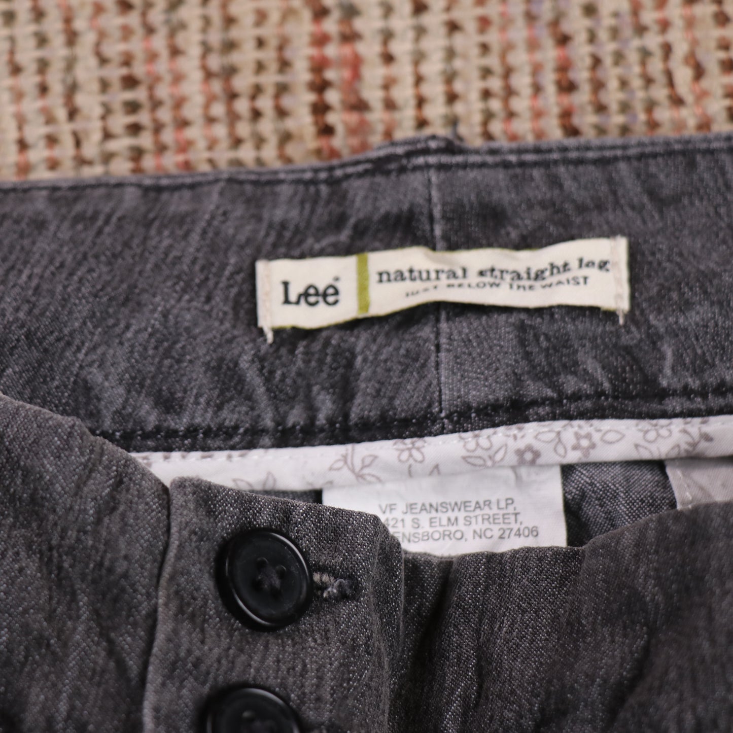 Lee W30 L31 Straight Leg Loose Fit Grey Denim Jeans