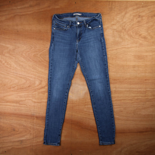 Levi's 711 Red Tab W28 L28 Skinny Blue Denim Jeans