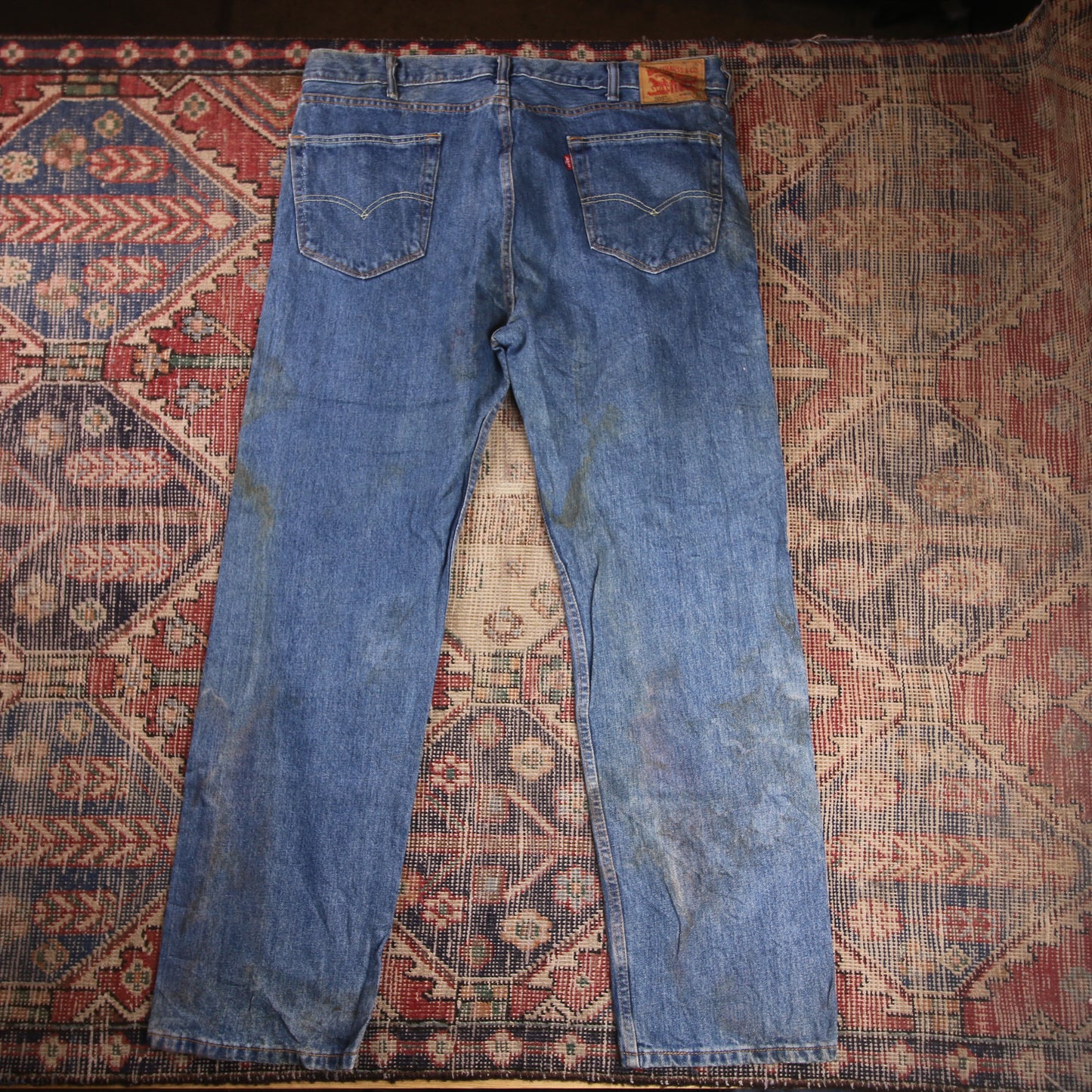 Levi's 505 W40 L33 Straight Leg Regular Fit Blue Denim Jeans