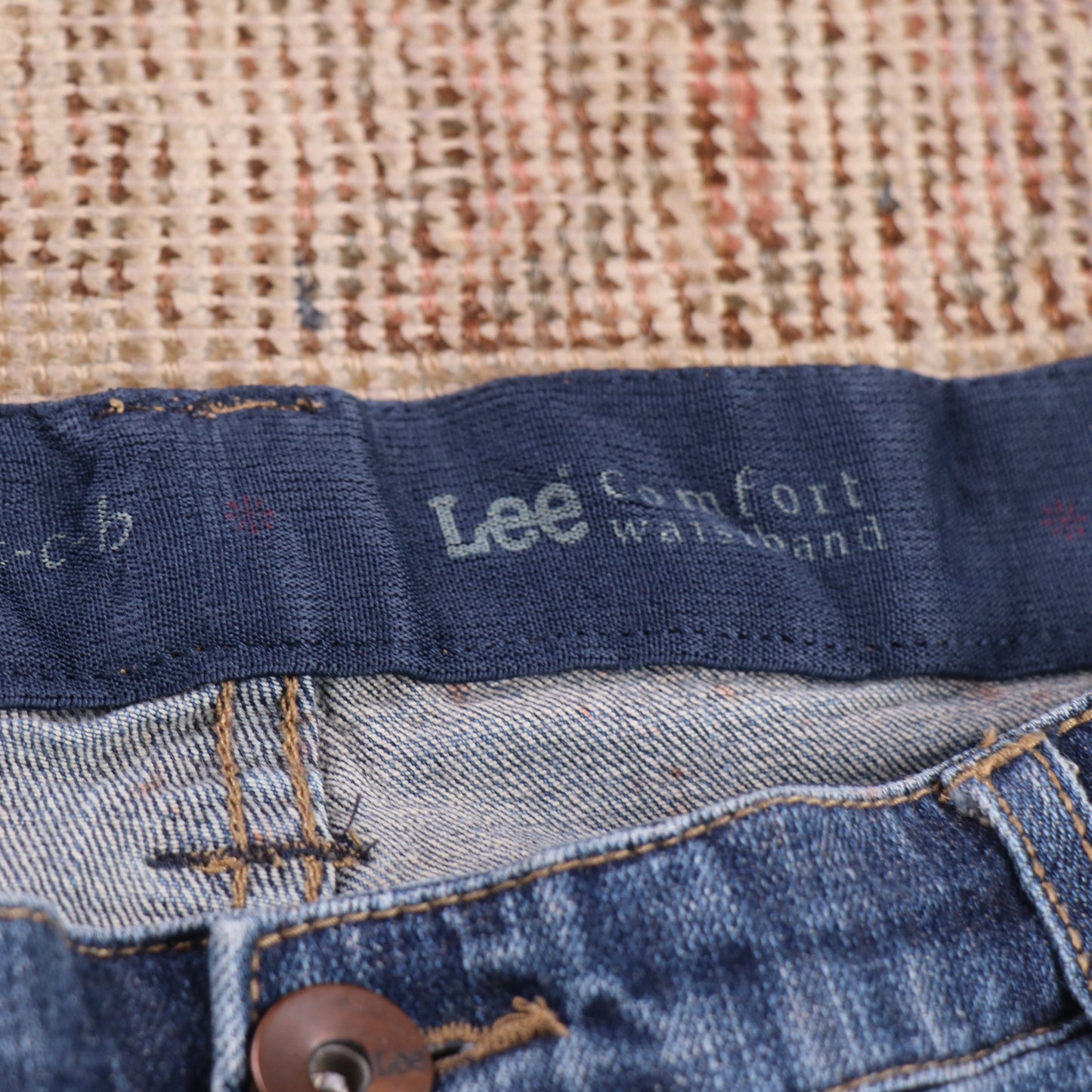 Lee W40 L27 Straight Leg Loose Fit Blue Denim Jeans