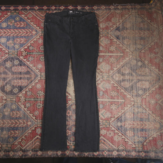 Lee W36 L31 Flared Black Denim Jeans
