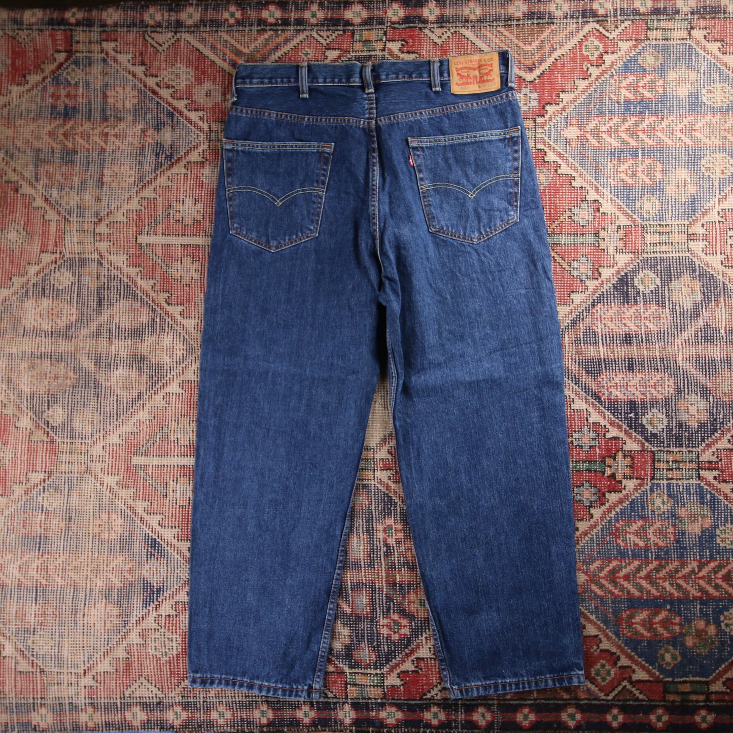 Levi's 550 Red Tab W34 L27 Tapered Leg Relaxed Fit Blue Denim Jeans