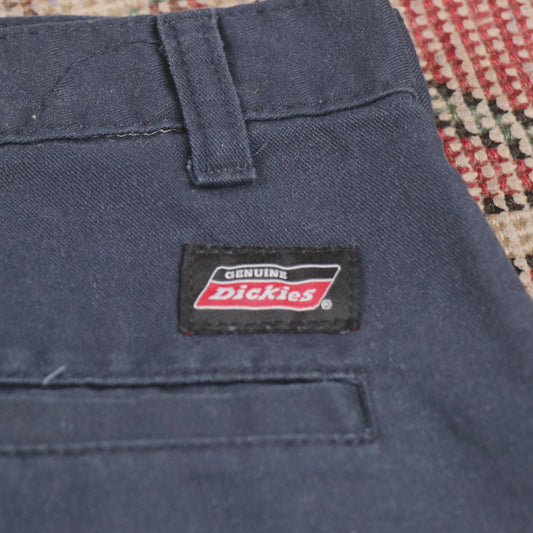 Dickies W38 L30 Straight Leg Blue Cotton Blend Trousers