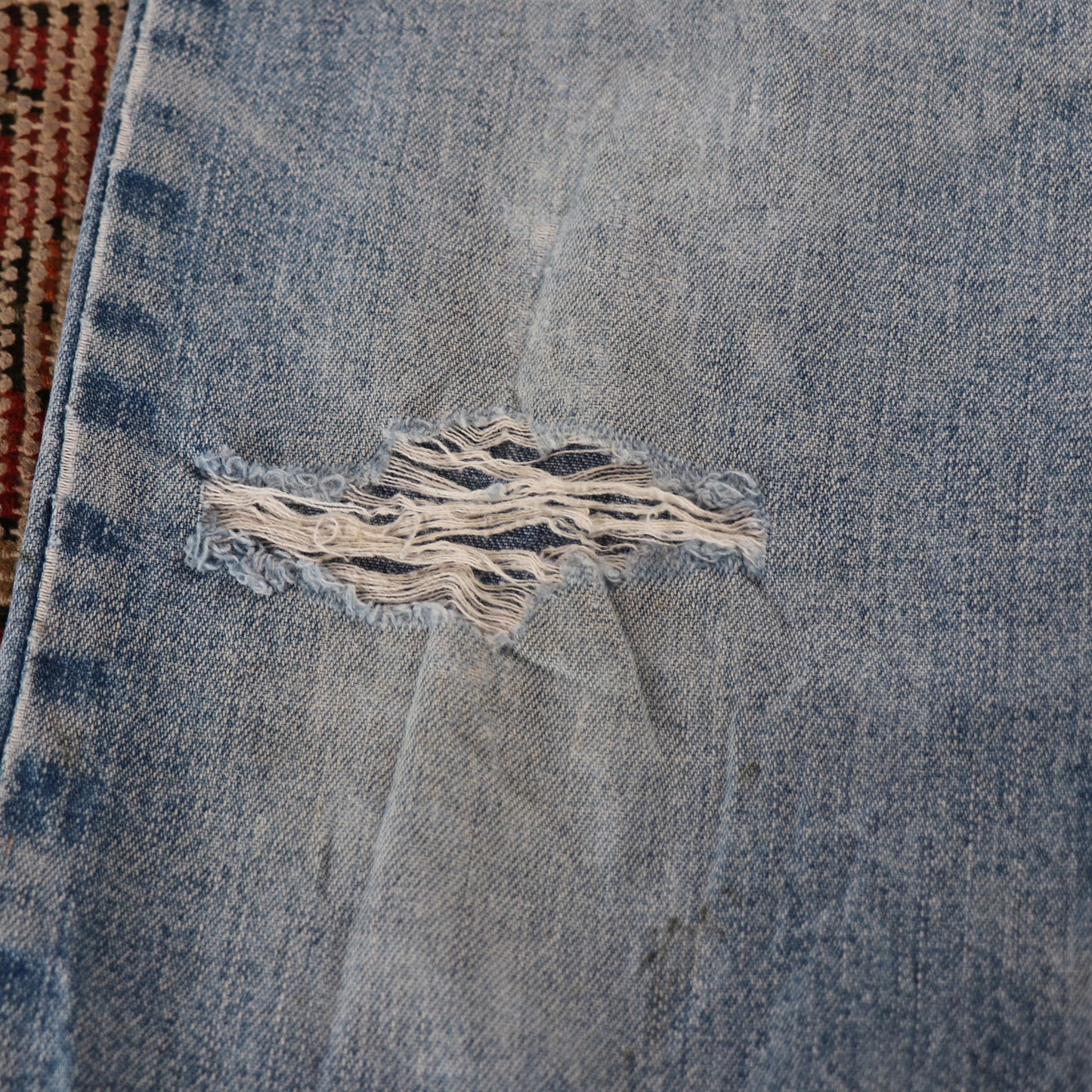 Lee W30 L30 Tapered Leg Loose Fit Classic Ripped Style Blue Denim Jeans