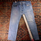 Levi's 505 Orange Tab W42 L28 Straight Leg Regular Fit Blue Denim Jeans