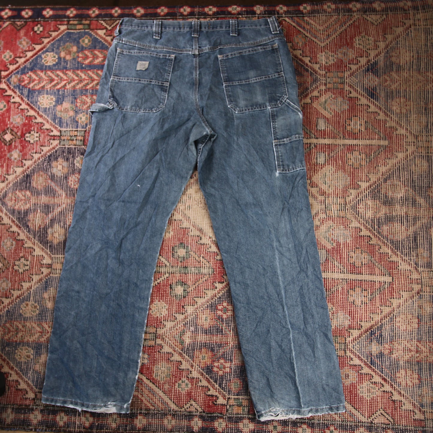 Lee W36 L31 Carpenter Classic Ripped Style Blue Denim Jeans
