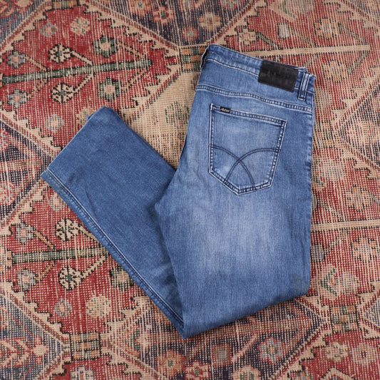 Riders W34 L27 Straight Leg Blue Denim Jeans