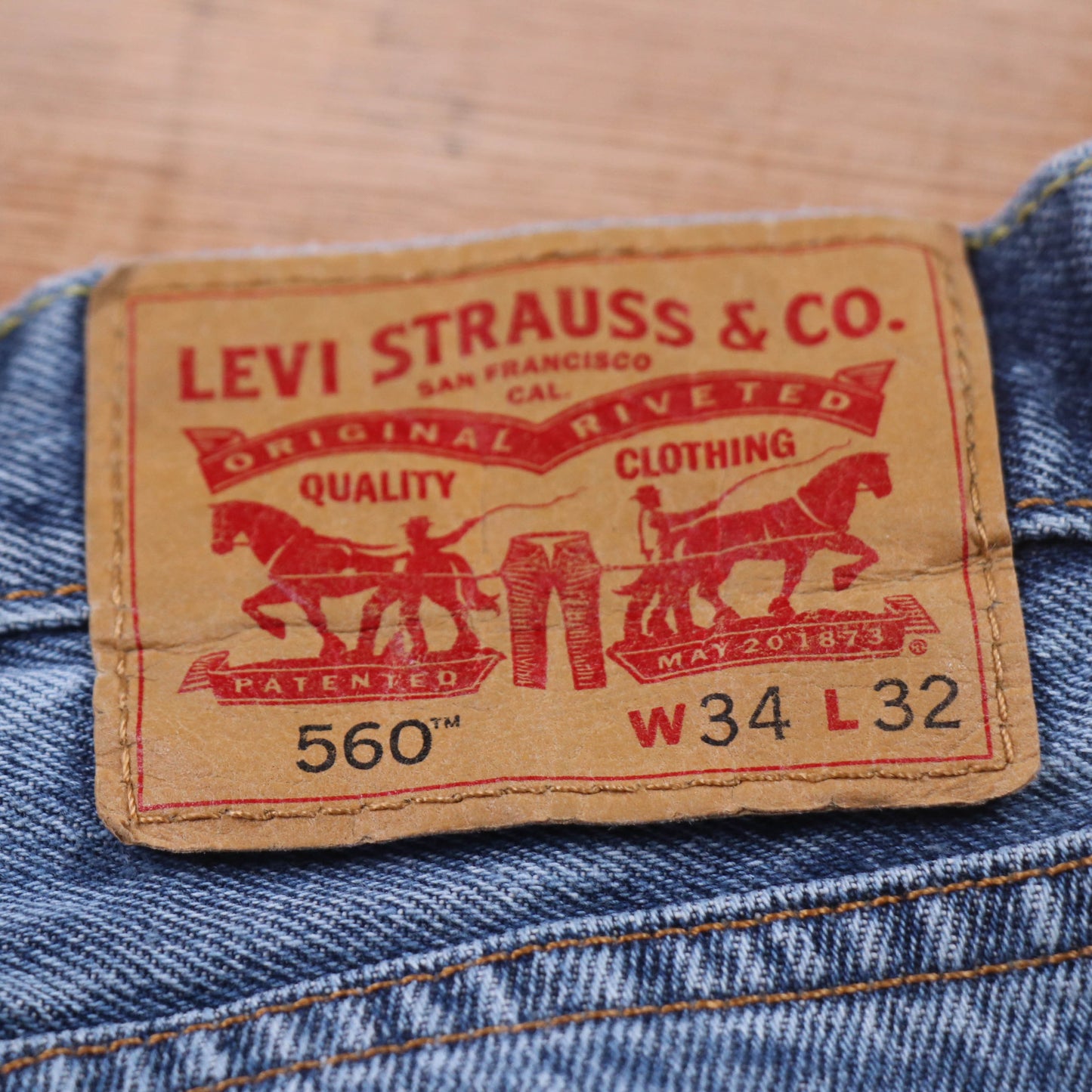 Levi's 560 Red Tab W34 L30 Comfort Fit Blue Denim Jeans