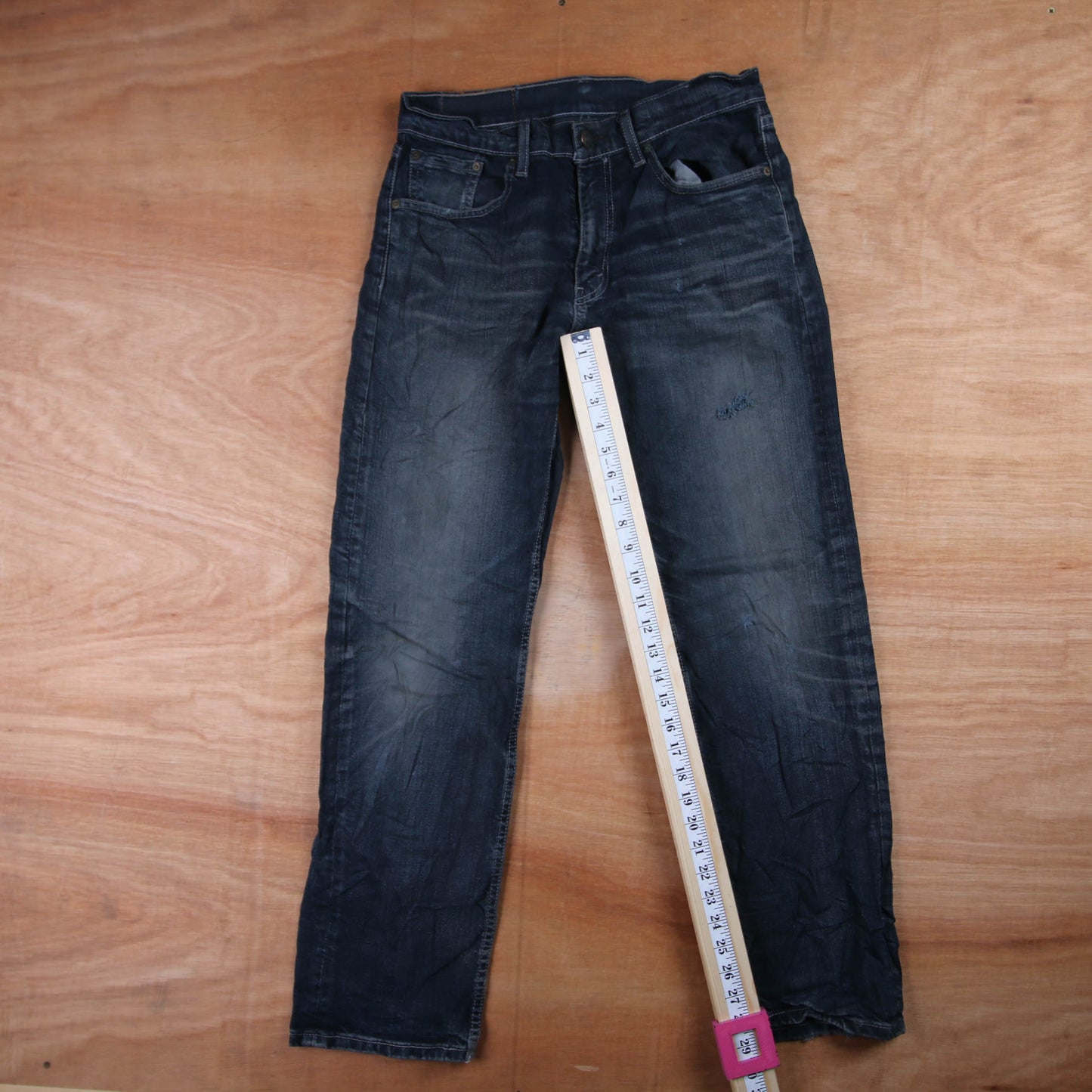 Levi's 505 Red Tab W30 L29 Straight Leg Regular Fit Blue Denim Jeans