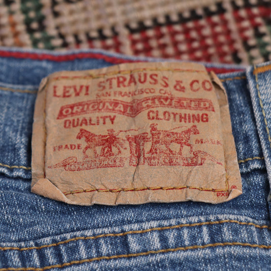 Levi's 550 W34 L28 Bootcut Relaxed Fit Blue Denim Jeans