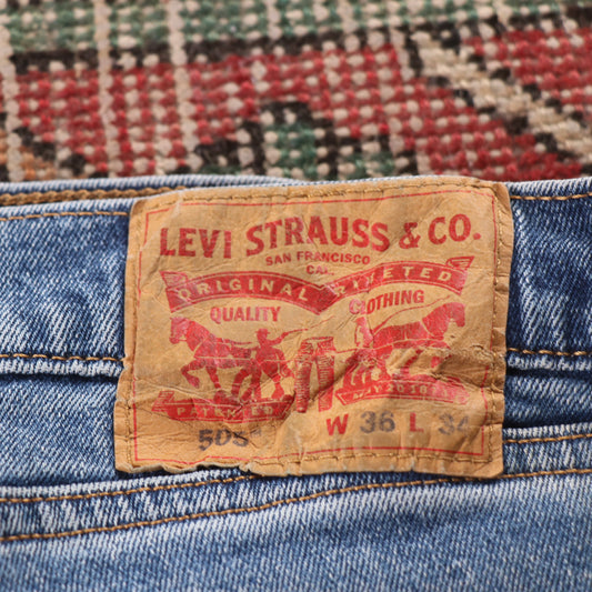 Levi's 508 Red Tab W36 L32 Tapered Leg Regular Fit Blue Denim Jeans