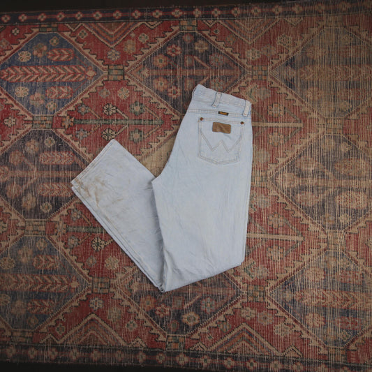 Wrangler W32 L32 Straight Leg Loose Fit Blue Denim Jeans