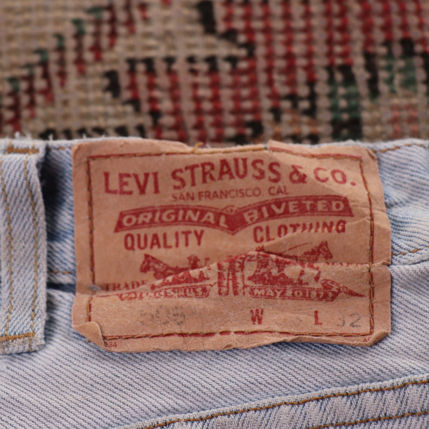 Levi's 505 W34 L31 Straight Leg Regular Fit Blue Denim Jeans