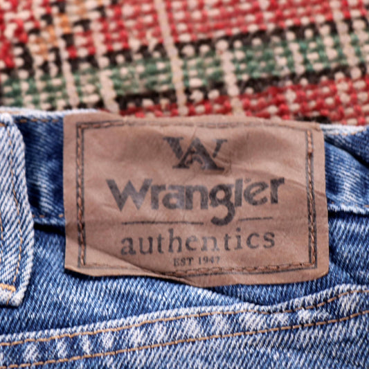 Wrangler W38 L32 Straight Leg Blue Denim Jeans