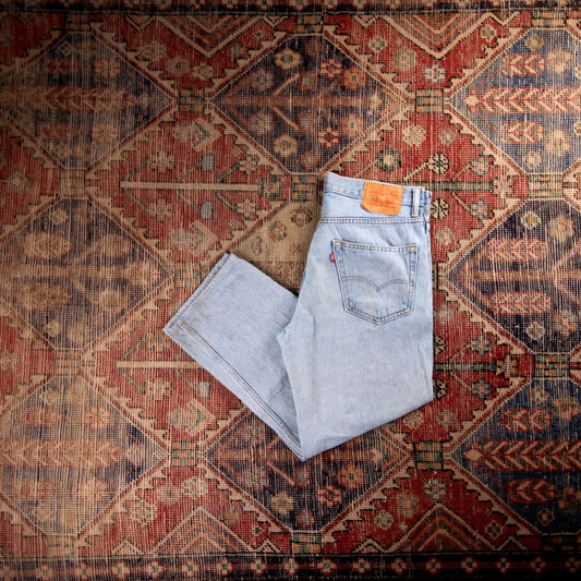 Levi's 550 W32 L26 Tapered Leg Relaxed Fit Blue Denim Jeans